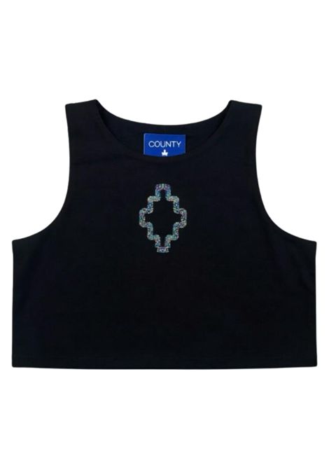 Top bambina nero in cotone MARCELO BURLON | GTA096NERO
